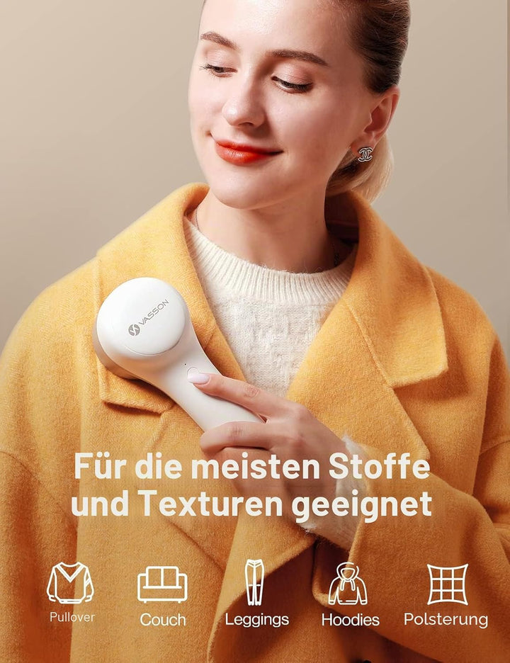 VASSON Stoffrasierer, Pulloverrasierer zur Entfernung von Knötchen, wiederaufladbarer elektrischer F