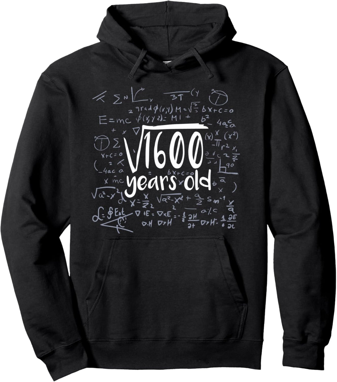 Quadratwurzel von 1600 für Mathe Geek 40. Geburtstag Pullover Hoodie