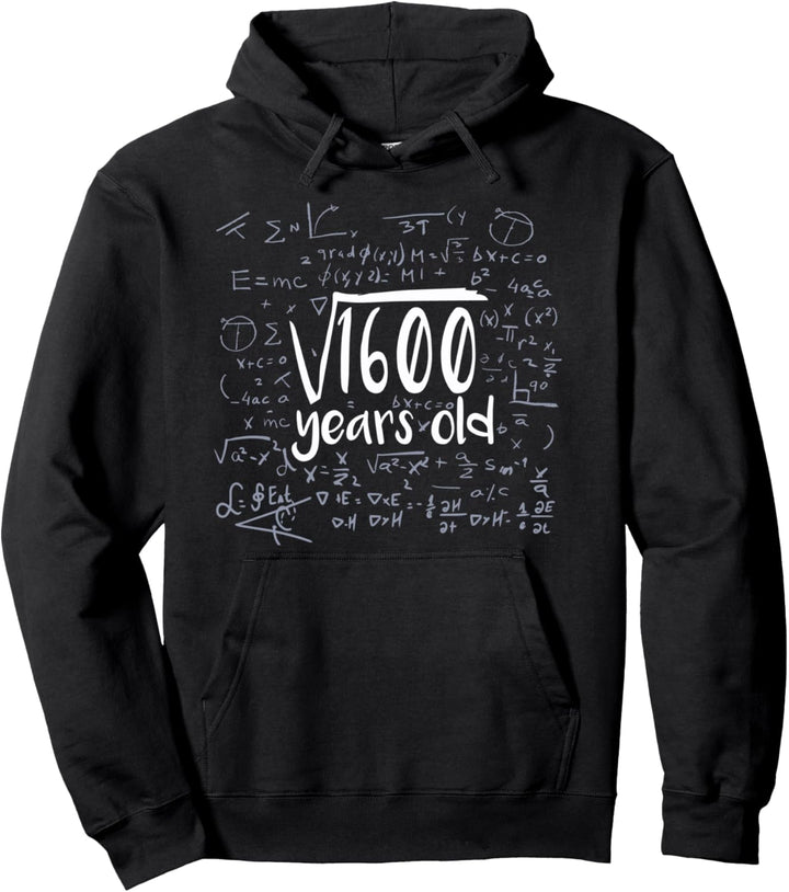 Quadratwurzel von 1600 für Mathe Geek 40. Geburtstag Pullover Hoodie