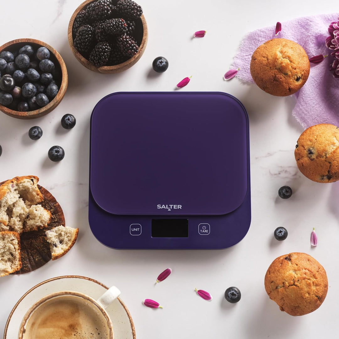Salter British Bakes Digitale Küchenwaage – Hohe Kapazität von 10 kg, misst Flüssigkeiten, wasserdic
