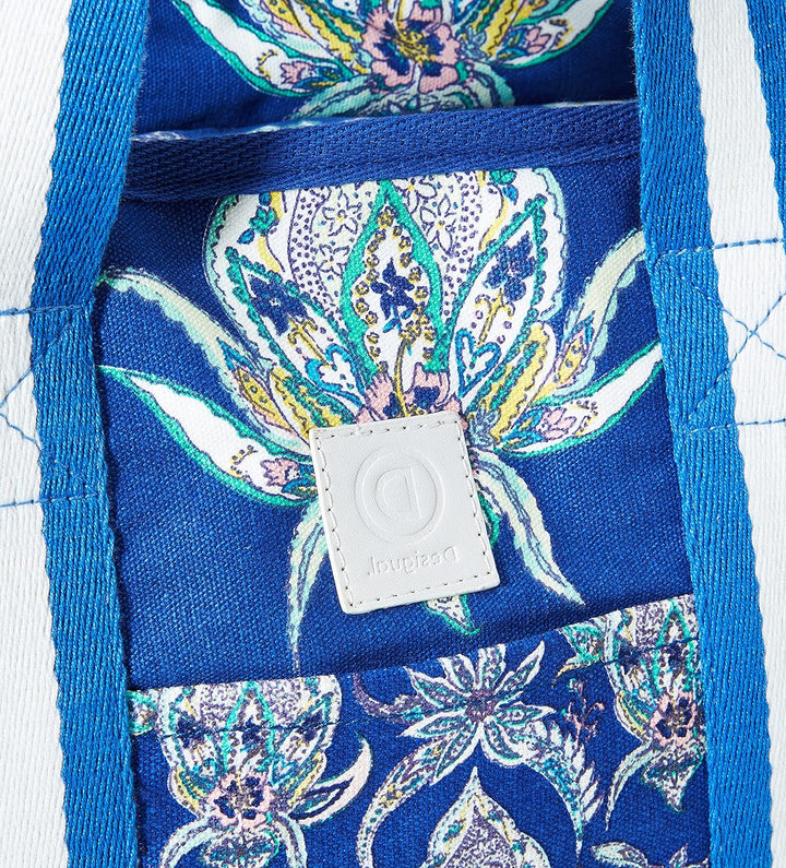 Desigual Womens Fabric Shopping Bag, Blue, U