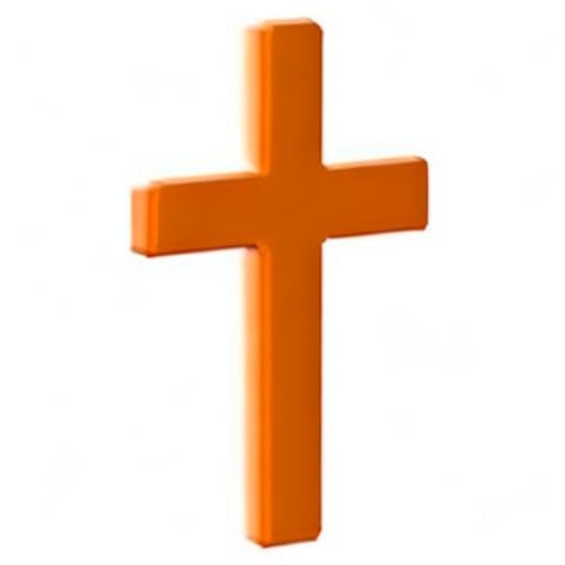 Ursus 19480069 - Motivlocher mit Hebel mittel, Kreuz 2, orange, ausgestanztes Motiv ca. 25,4 mm, aus