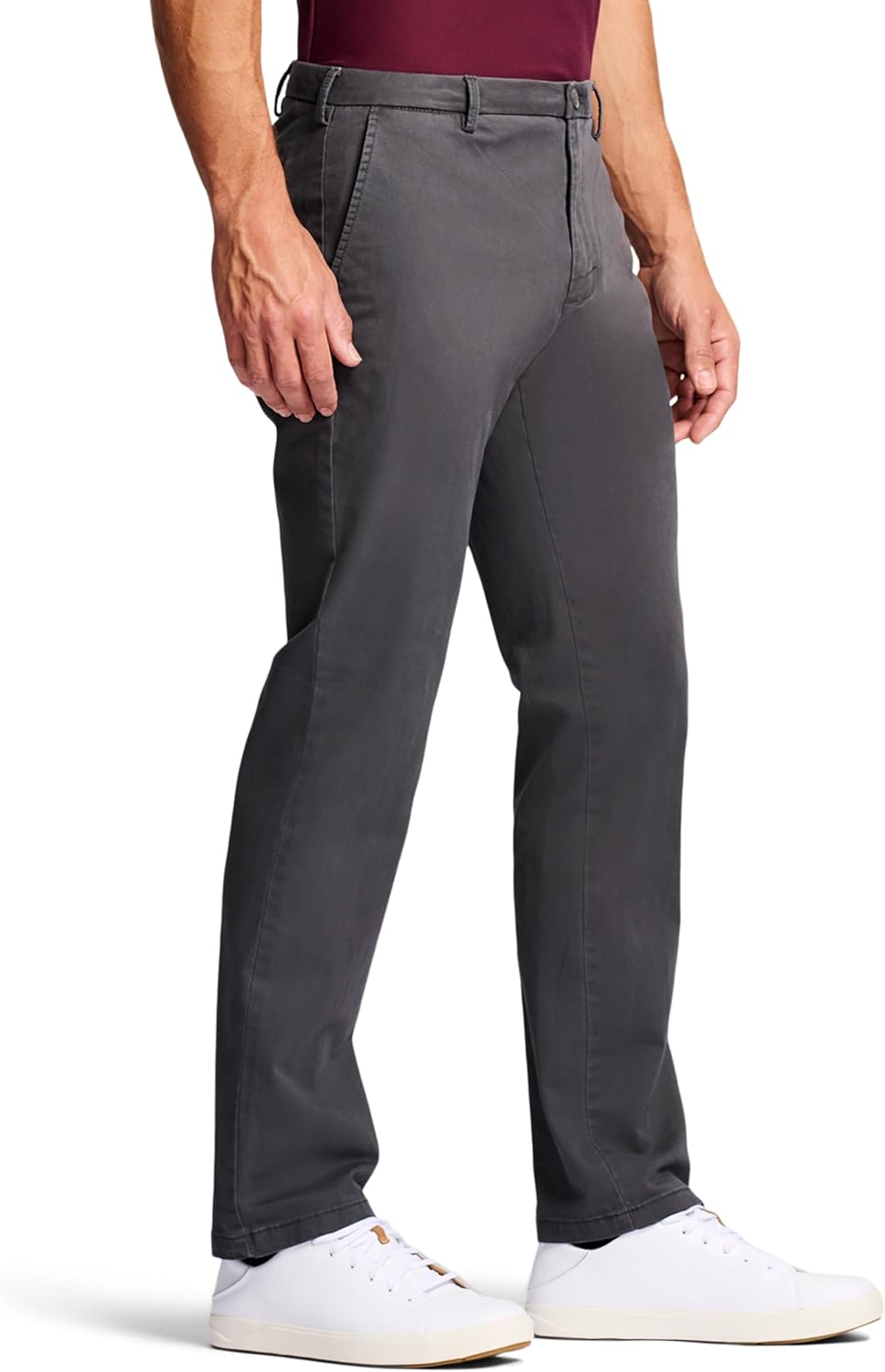 Izod Herren Chinohose mit Flacher Vorderseite, gerader Schnitt 30W / 30L Asphalt, 30W / 30L Asphalt