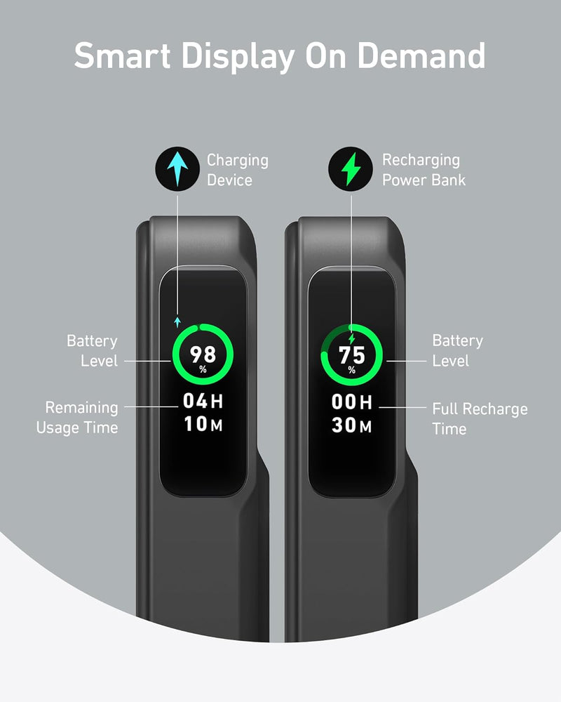 Anker MagGo Powerbank, Qi2-zertifiziertes 15W ultraschnelles MagSafe-kompatibles mobiles Ladegerät,