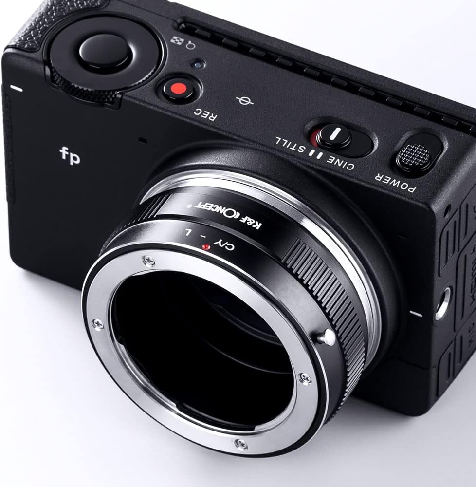 K&F Concept Objektivhalterungsadapter C/Y-L Manueller Fokus, kompatibel mit Contax/Yashica (C/Y)-Obj