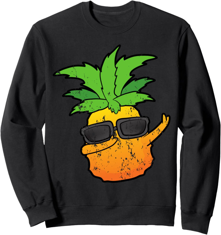 Retro Vintage Grunge Dabbing Dab Ananas Veggie Veganer Obst Sweatshirt