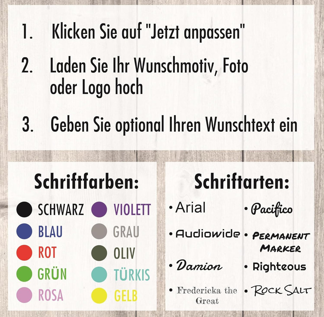 Eurofoto Bierkrug mit Bild und Text personalisiert | 500ml | mittig | Bier-Humpen mit Wunsch-Motiv u