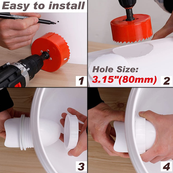 Futterautomat Hühner, 6 Öffnungen DIY Futterspender Hühner Wasserdichter Automat, Hühner Futtertrog