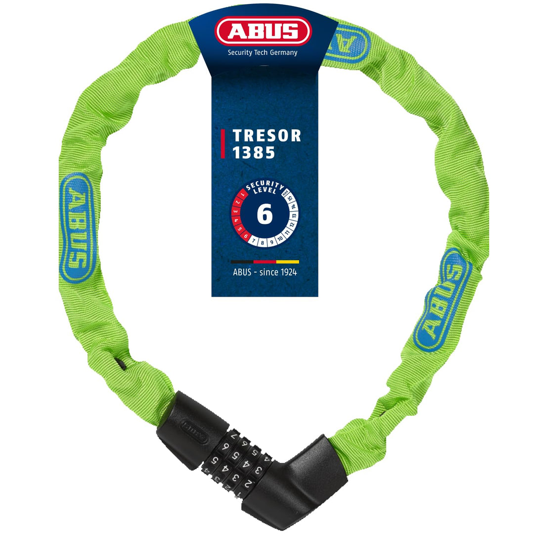 ABUS Kettenschloss Tresor 1385/75 – Zahlenschloss aus gehärtetem Stahl – 6 mm starke Vierkantkette –