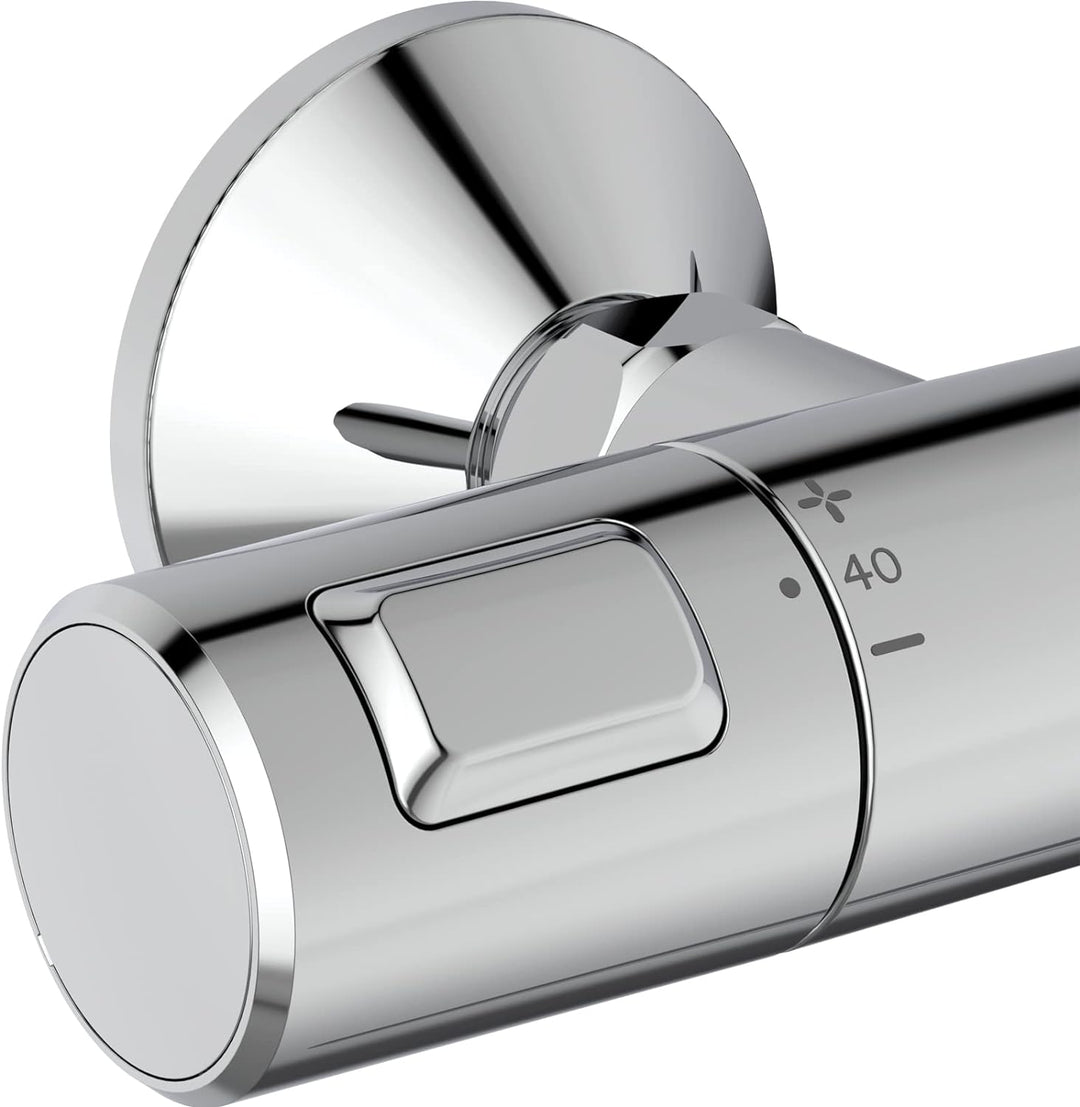 Ideal Standard A7204AA Ceratherm T25 Brausekombination Aufputz Chrom 900mm ohne Kopfbrause, Chrom 90