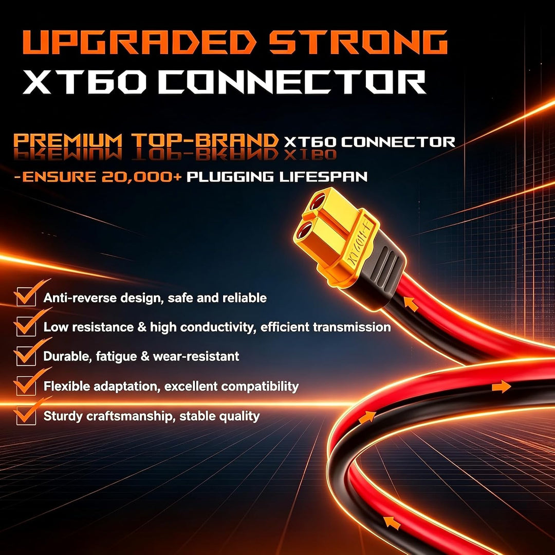 Solar auf XT60 Ladekabel 3,5m 12FT 12AWG Solarkabel 4mm2 Wasserdich Kompatibel mit Ecoflow Delta Pro