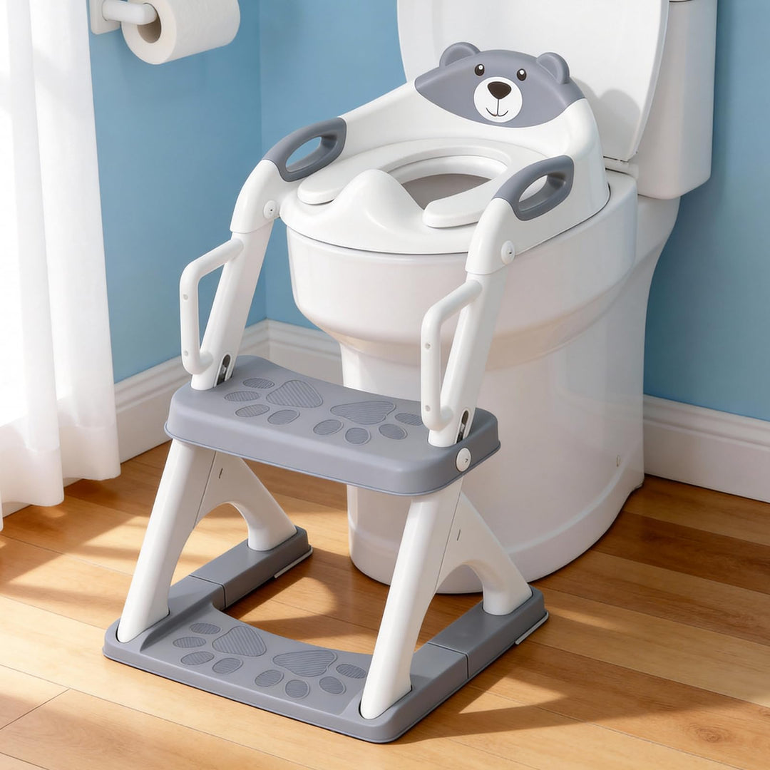 SKYROKU Toilettensitz 2 in 1 Toiletten Aufsatz für Kinder 2-7 Jahre Upgraded Stabil bis 90kg PP(BPA-