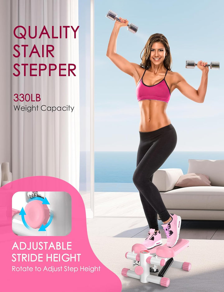 KitGody Mini-Stepper für Übungen, Treppenstepper 150 kg Kapazität, Workout-Stepper für Training zu H