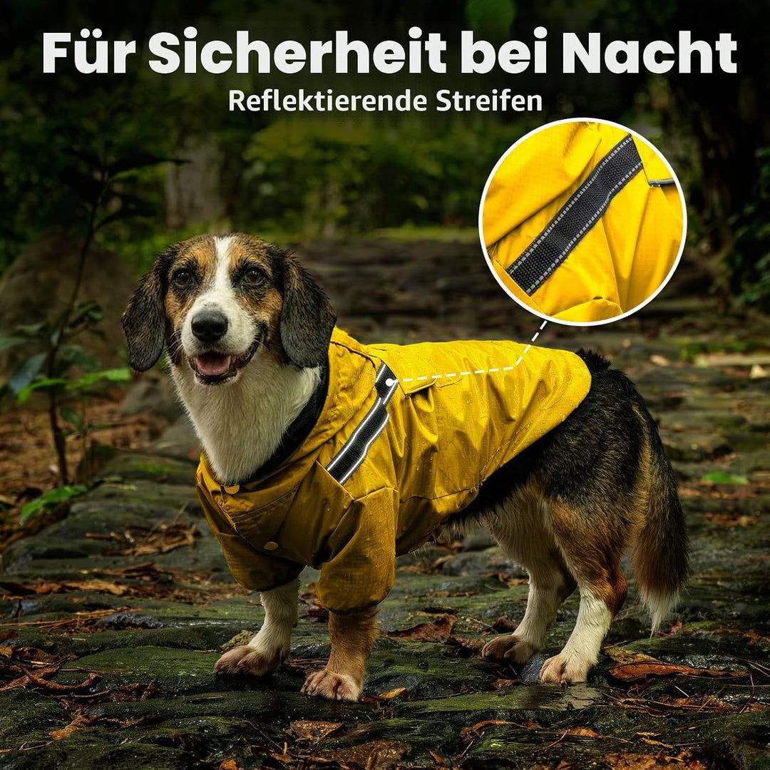 JoyDaog Premium-Hunde-Regenmantel mit Kapuze für extra kleine Hunde, Outdoor-Sport, wasserdichte Hun