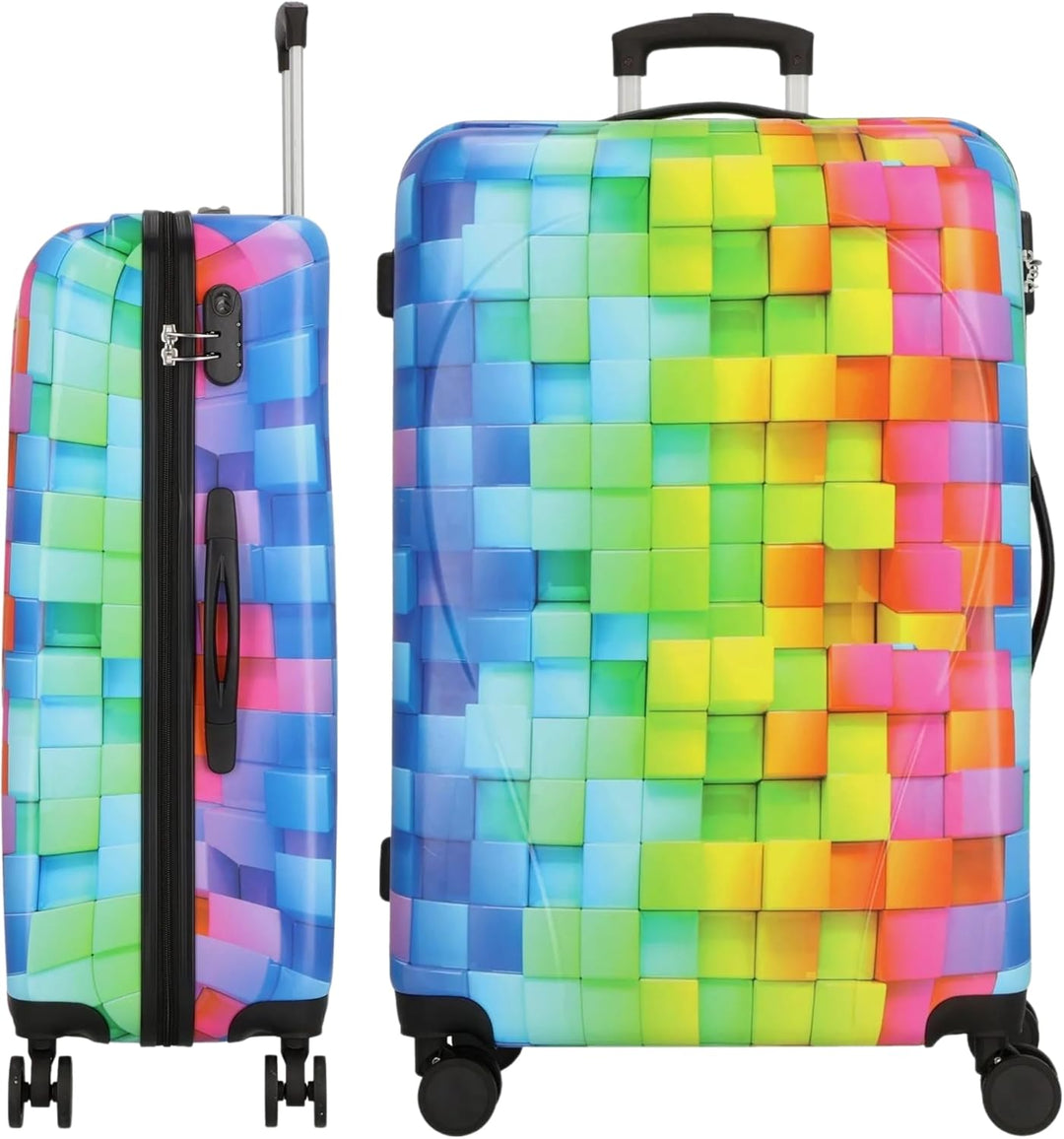NOWI Hartschalenkoffer XL Gross – 102L Volumen – 8 Rollen 360° drehbar – Leichter ABS Koffer mit Zah