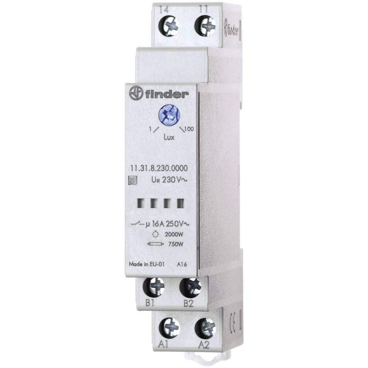 Finder 11.31.8.230.0000 - Leistungsrelais (Weiss, 16 A, -20-50 °C, Status, CE, 110-230 V)