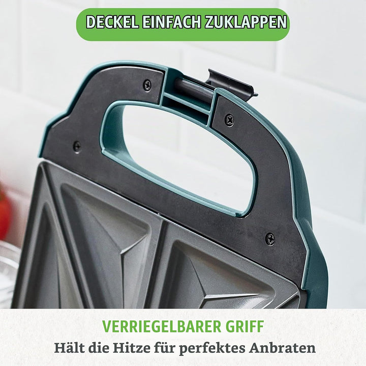 GreenChef Electric Sandwichmaker, PFAS-freie Gesunde Keramik-Antihaft, Panini, Sandwichtoasts, Grill