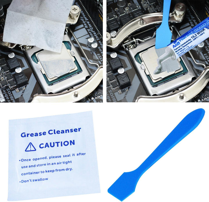 AABCOOLING Thermal Grease 6-4g - Hochleistungs 15,3W/mK Wärmeleitpaste mit Silber - Hoher Wärmeleitf