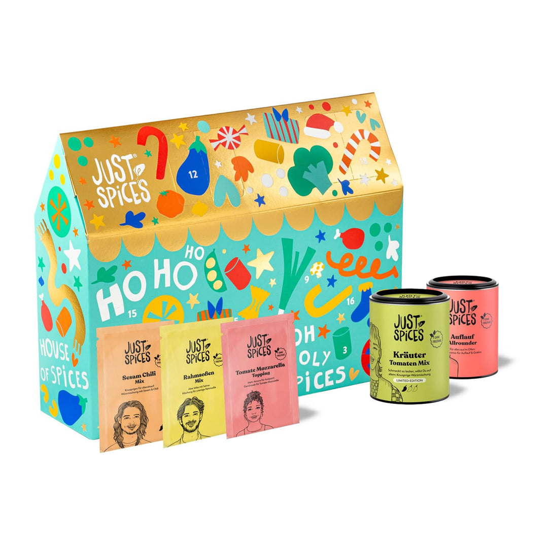 Just Spices Medium Gewürz Adventskalender 2025 I 24 leckere Gewürzmixe und Rezepte I Mit 20 Gewürztü