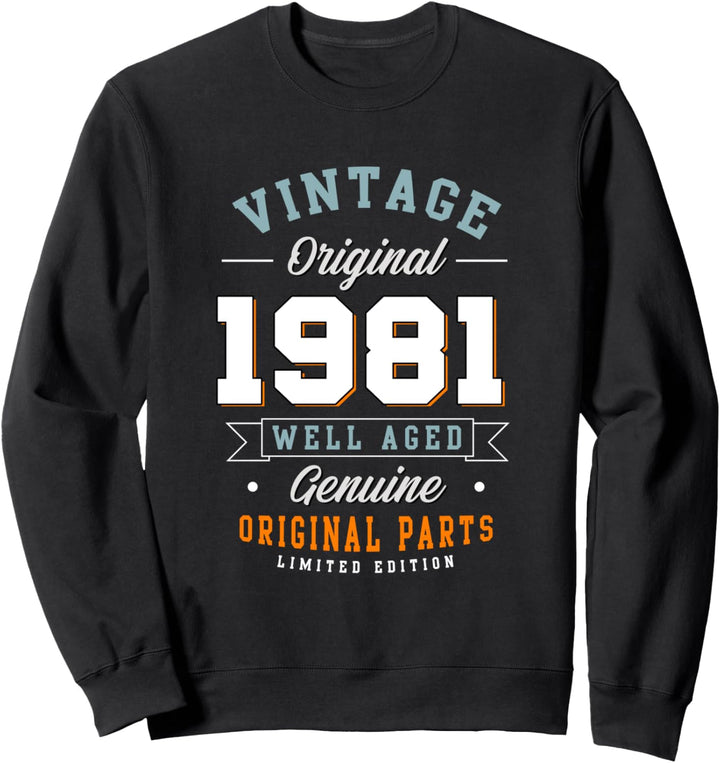 40. Geburtstagsgeschenk Vintage 1981 Im Alter von 40 Jahren Sweatshirt