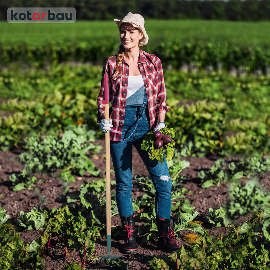 KOTARBAU® Gartenwerkzeug-Set für Damen Hacke Spaten Rechen Handschuhe