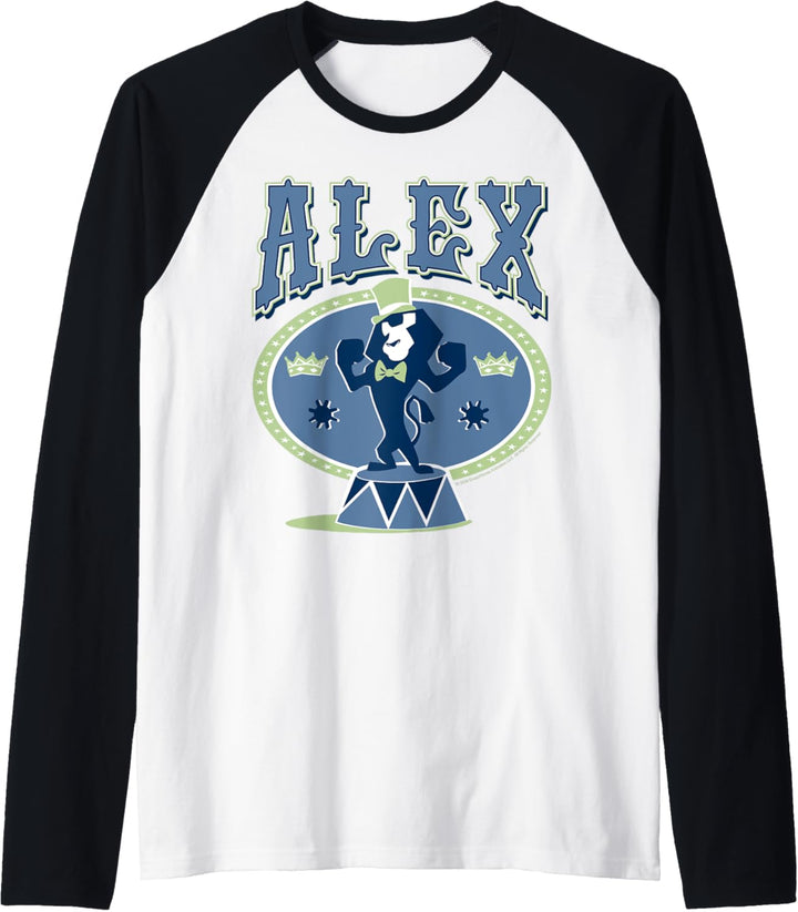 Madagascar Alex Circus Lion Silhouette Poster Raglan
