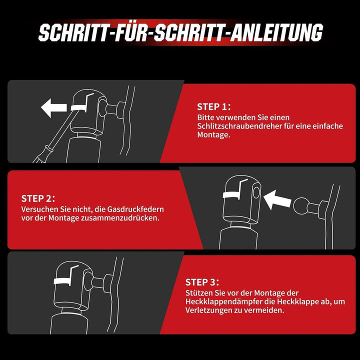 Gasfeder Heckklappe kompatibel mit Honda Civic VIII FN/FK Schrägheck (2005–2017), OTUAYAUTO 2 Stück