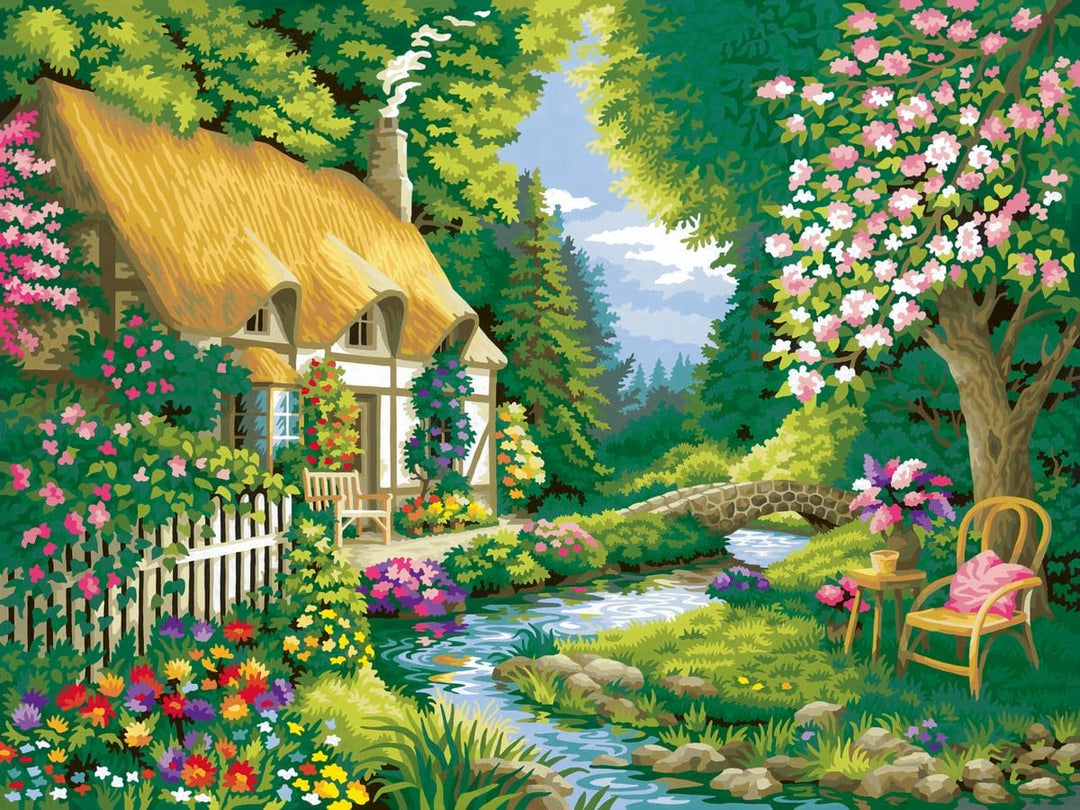 Ravensburger CreArt - Malen nach Zahlen 20154 River Cottage ab 14 Jahren Neue Version, Neue Version