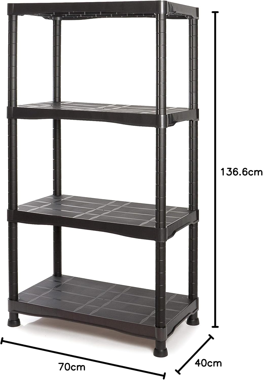 Tayg Regal-Set, Kunststoff, 744, 700 x 400 x 1366 mm, Schwarz