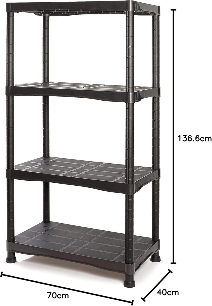 Tayg Regal-Set, Kunststoff, 744, 700 x 400 x 1366 mm, Schwarz
