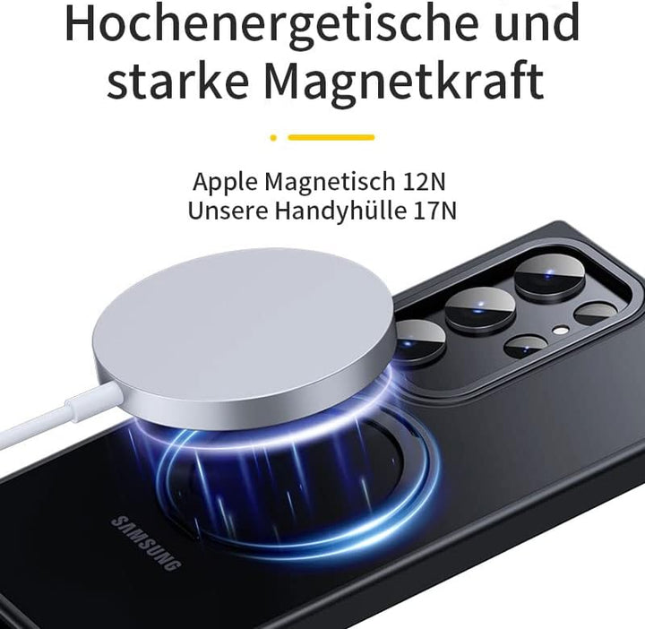 Hülle für Samsung Galaxy S23 Ultra 6.8" Handyhülle [Stark Magnetisch][Kompatibel mit MagSafe][360°Un