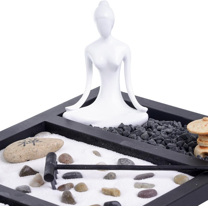 London Boutique Zen Garden Buddha Kerzenhalter Räucherstäbchenhalter Meditation Geschenkset Yin Yang