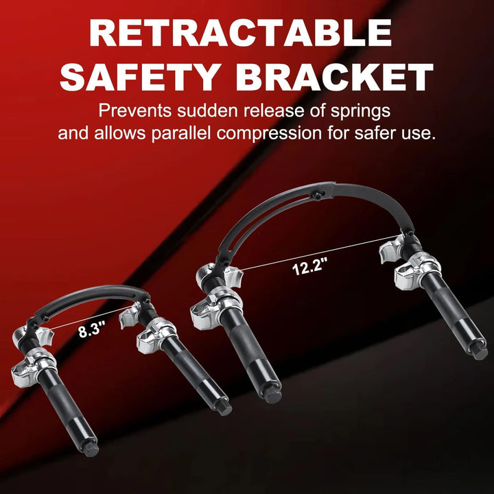 FreeTec Federspanner Set 3tlg | Profi Werkzeug für KFZ Federn | Tuning & Tieferlegung | Spanner für