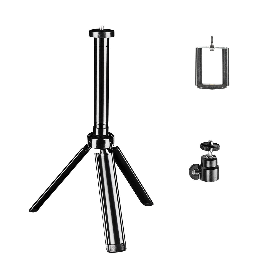Walimex pro Easy 38 Tischstativ und Kamerastativ, höhenverstellbares Tripod Stativ 4-38 cm für Kamer