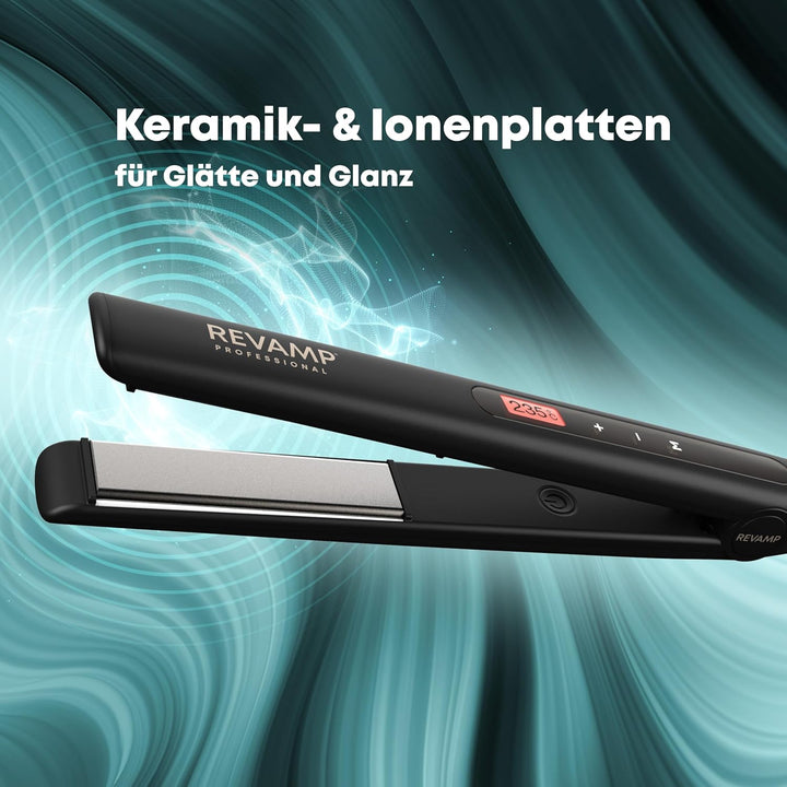 Revamp Progloss Touch Digital Keramik Glätteisen, für professionelles Glätten und Locken, mit optima