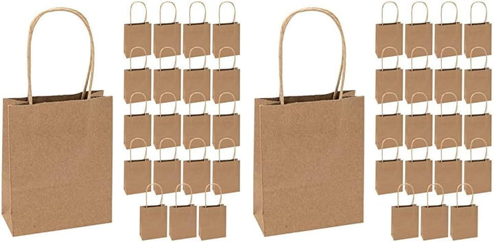 Idena 60058 - Papiertüten, 20 Stück, 12 x 5 x 15 cm, Geschenktüten, Kraftpapier Tüten, Basteltüten z