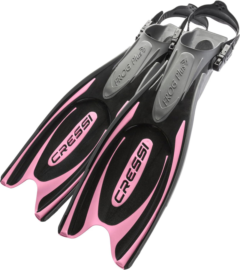 Cressi Frog Plus Tauchflossen Erwachsene S/M - 39/42 Schwarz/Rosa, S/M - 39/42 Schwarz/Rosa