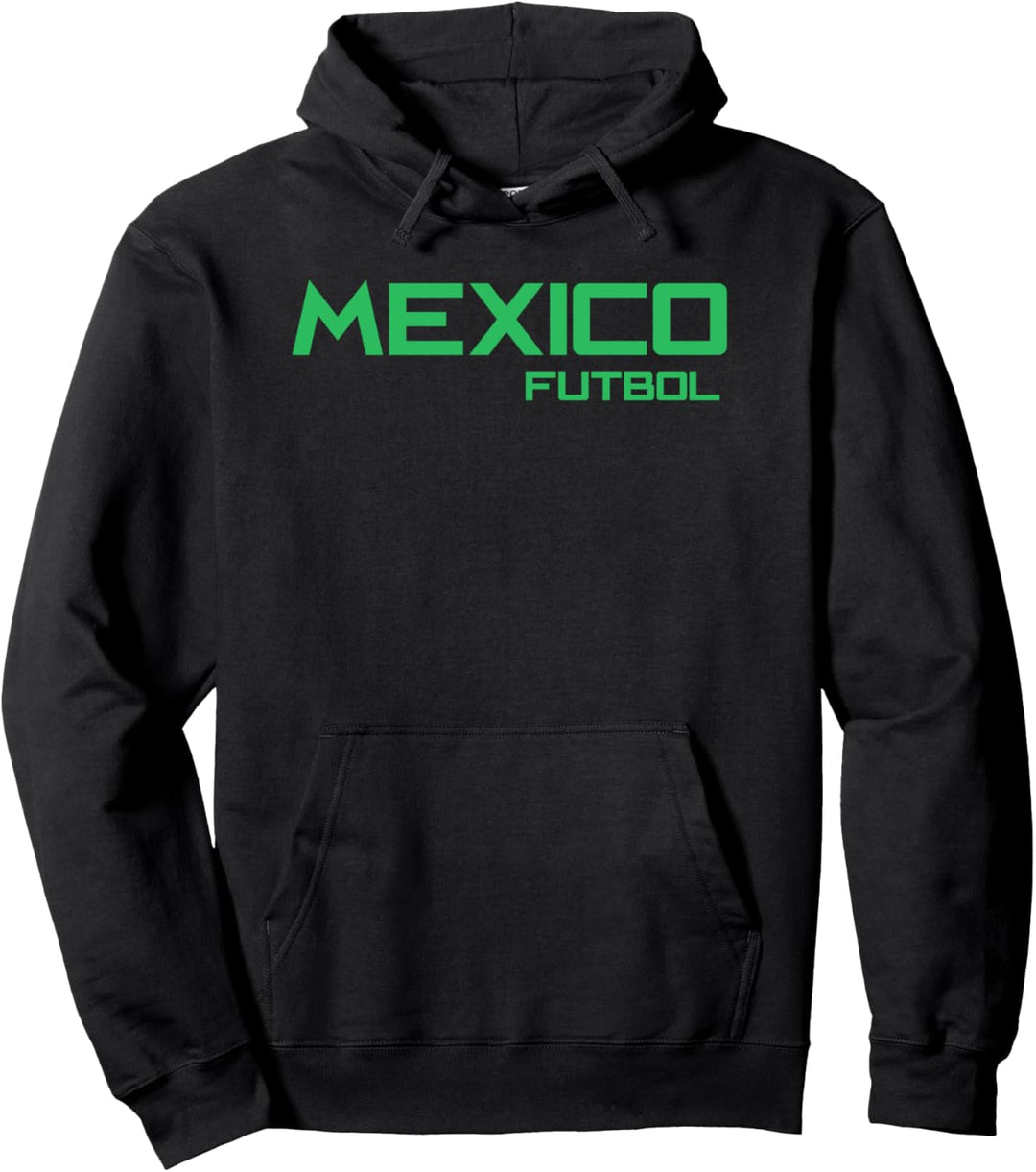 Mexico Futbol Green Text Pullover Hoodie
