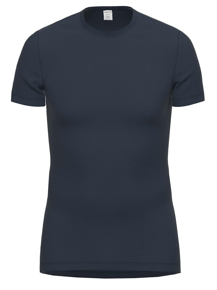 Ammann Herren halbarm Unterhemd Dunova Shirt 1/2 Arm M Blau, M Blau