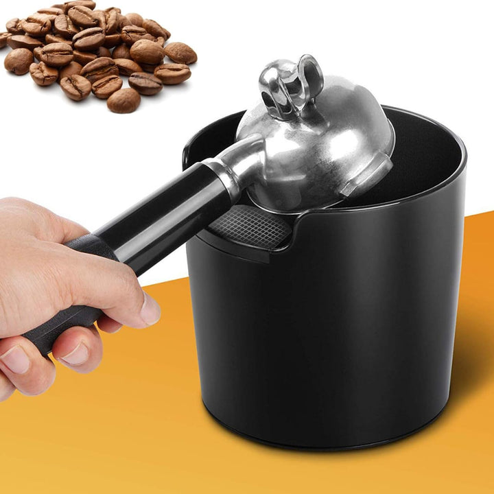 Abklopfbehälter für Siebträger, Espresso Knock Box, Kaffeesatzbehälter, Tresterbehälter, Kaffeepads