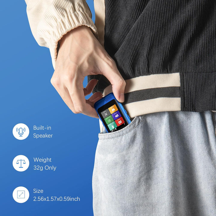 QNGEE 16 GB MP3-Player mit Bluetooth, tragbarer Audio-Player für Sport, integrierter Lautsprecher, F