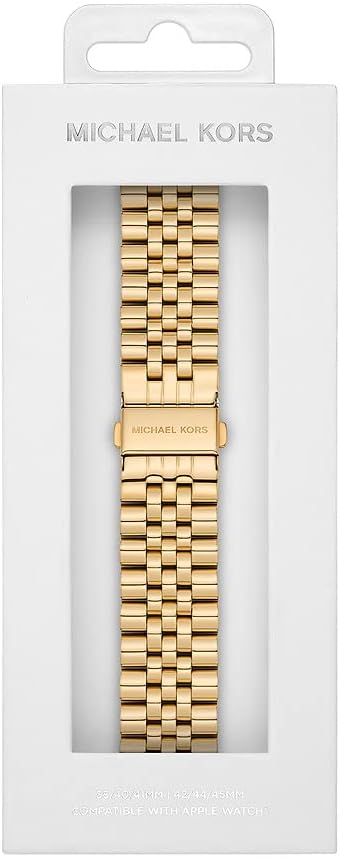 Michael Kors Herrenarmband für Apple Watch®, 38/40/41 mm und 42/44/45/49 mm, aus Edelstahl Gold, Gol