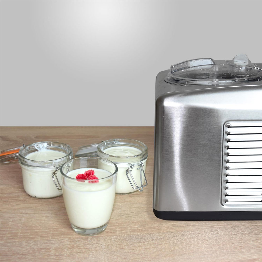 Gino Gelati Eismaschine mit Kompressor Helado Speiseeismaschine Eisbereiter, 1,5 Liter Kapazität, si