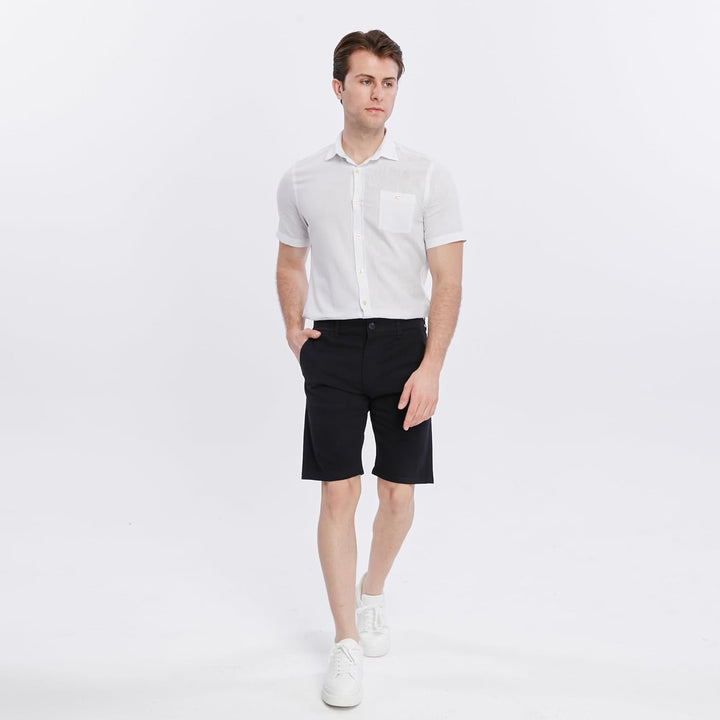 Xact Herren Premium massgeschneiderte Stretch Chino Shorts, 30W Navy