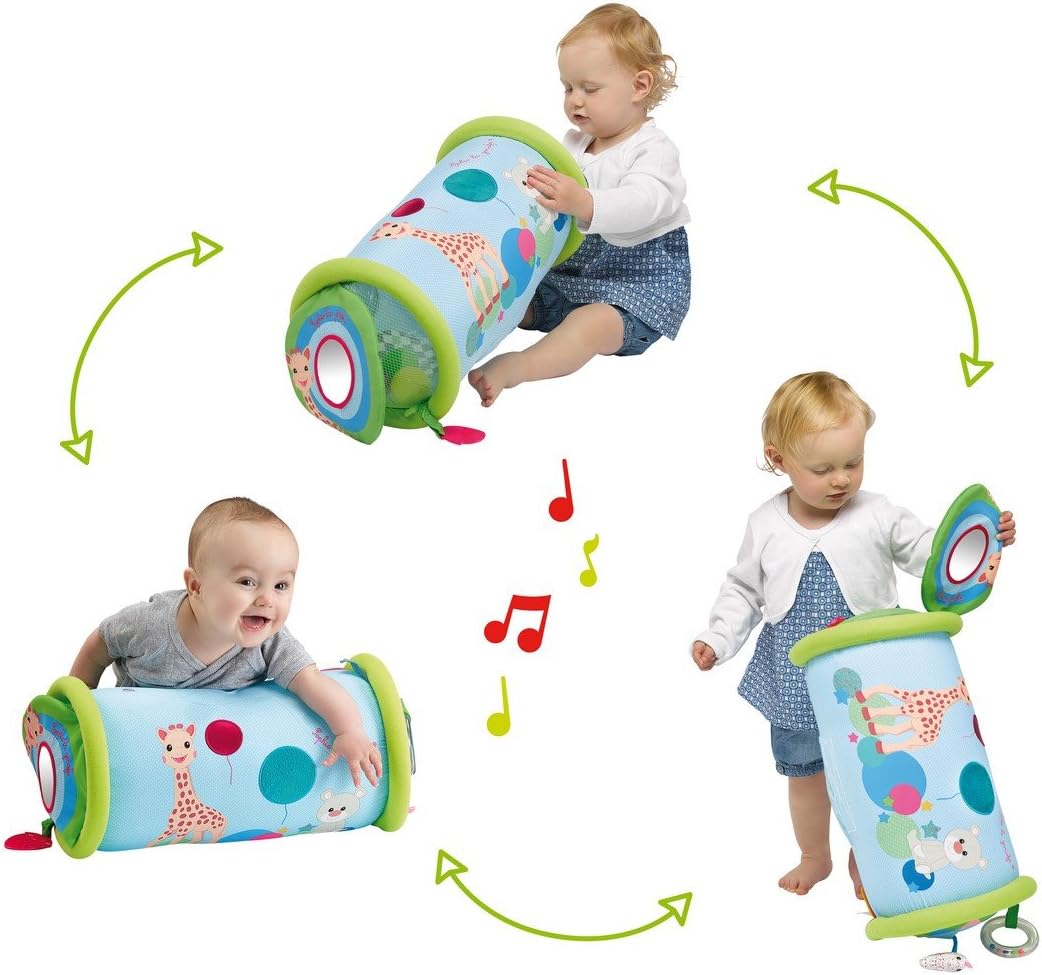 Sophie la Girafe – Rollin Activity Bolster – Frühes Lernspielzeug für Kinder &amp; Hape Stehauf-Pinguin,