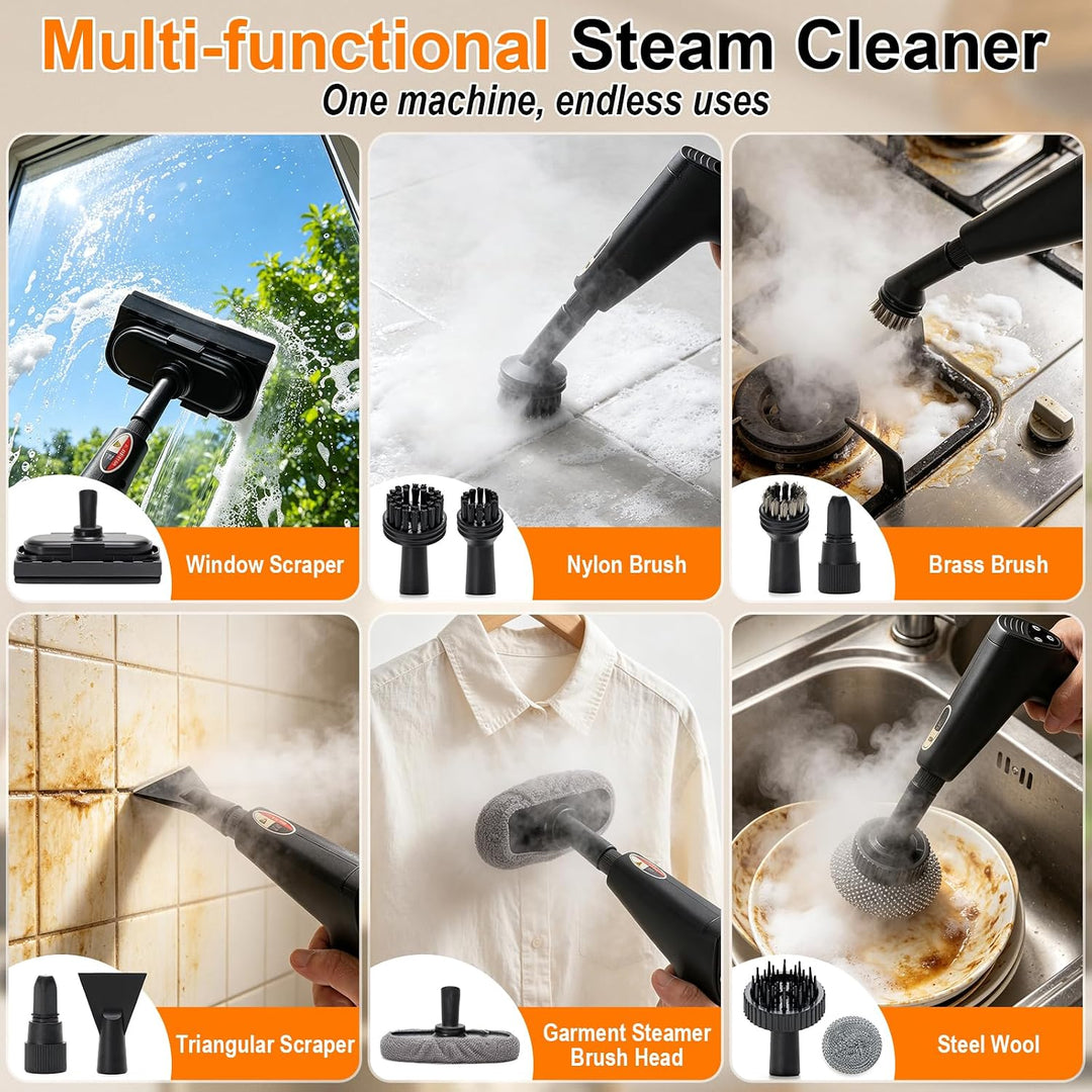 G-STORY Dampfreiniger für Zuhause und Auto – 1700ml grosser Tank, 10S schnelles Aufheizen, tragbarer