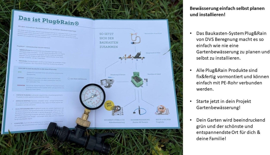 Plug&Rain DVS Beregnung Messgerät: Wie viele Regner an die Gartenbewässerung? Bewässerung für deinen