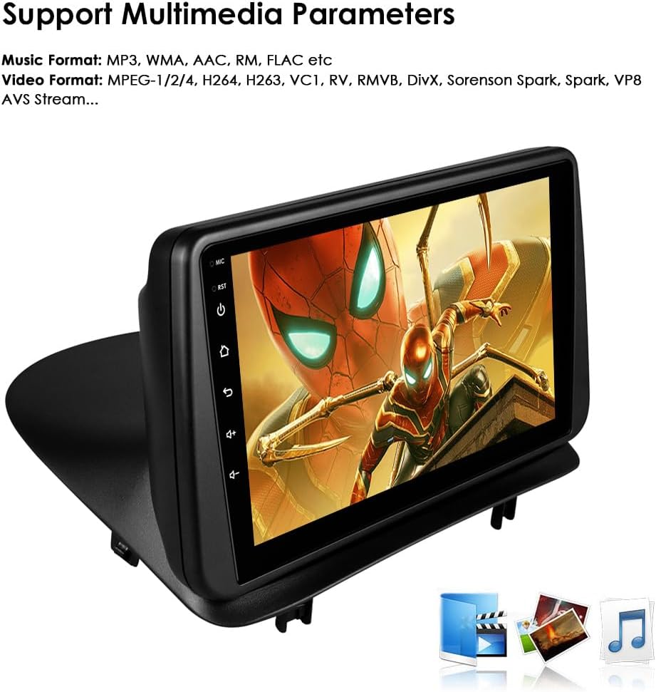 EU Stock Android 13 9-Zoll-Autoradio für Renault Clio 3 2005-2014 4-Kern 2GB & 64GB Speicher, unters