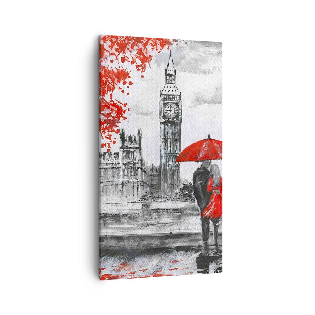 Bilder auf Leinwand London Architektur big ben Leinwandbild mit Rahmen 45x80cm Wandbilder Dekoration