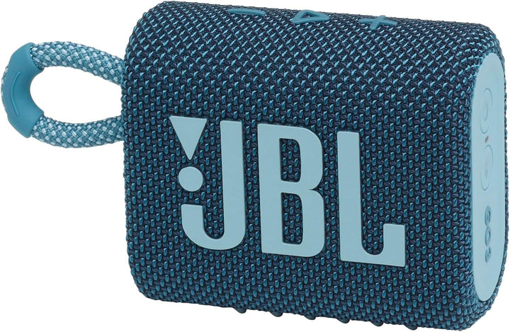 JBL GO 3 kleine Bluetooth Box in Blau – Wasserfester, tragbarer Lautsprecher für unterwegs – Bis zu